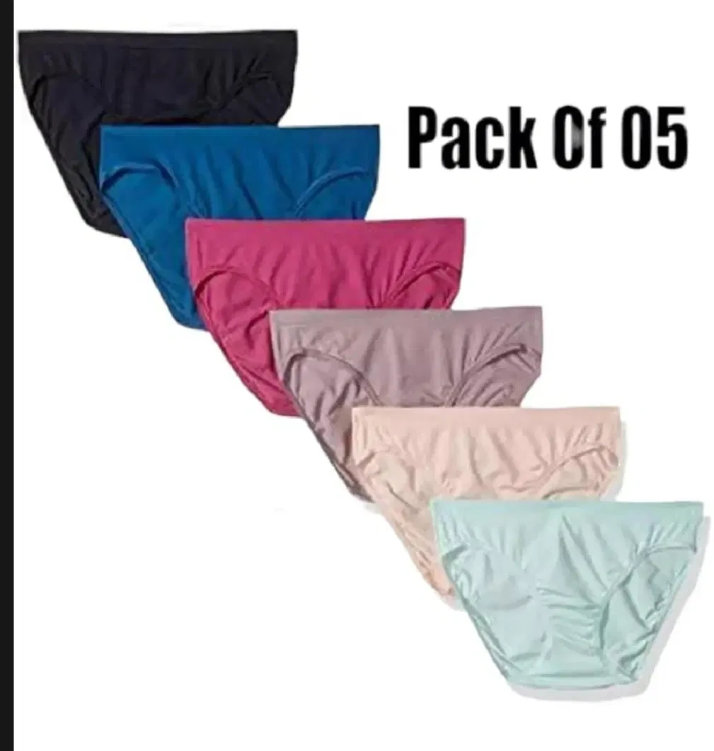 5 Pcs Breathable Cotton Plain Panties for Ultimate Comfort