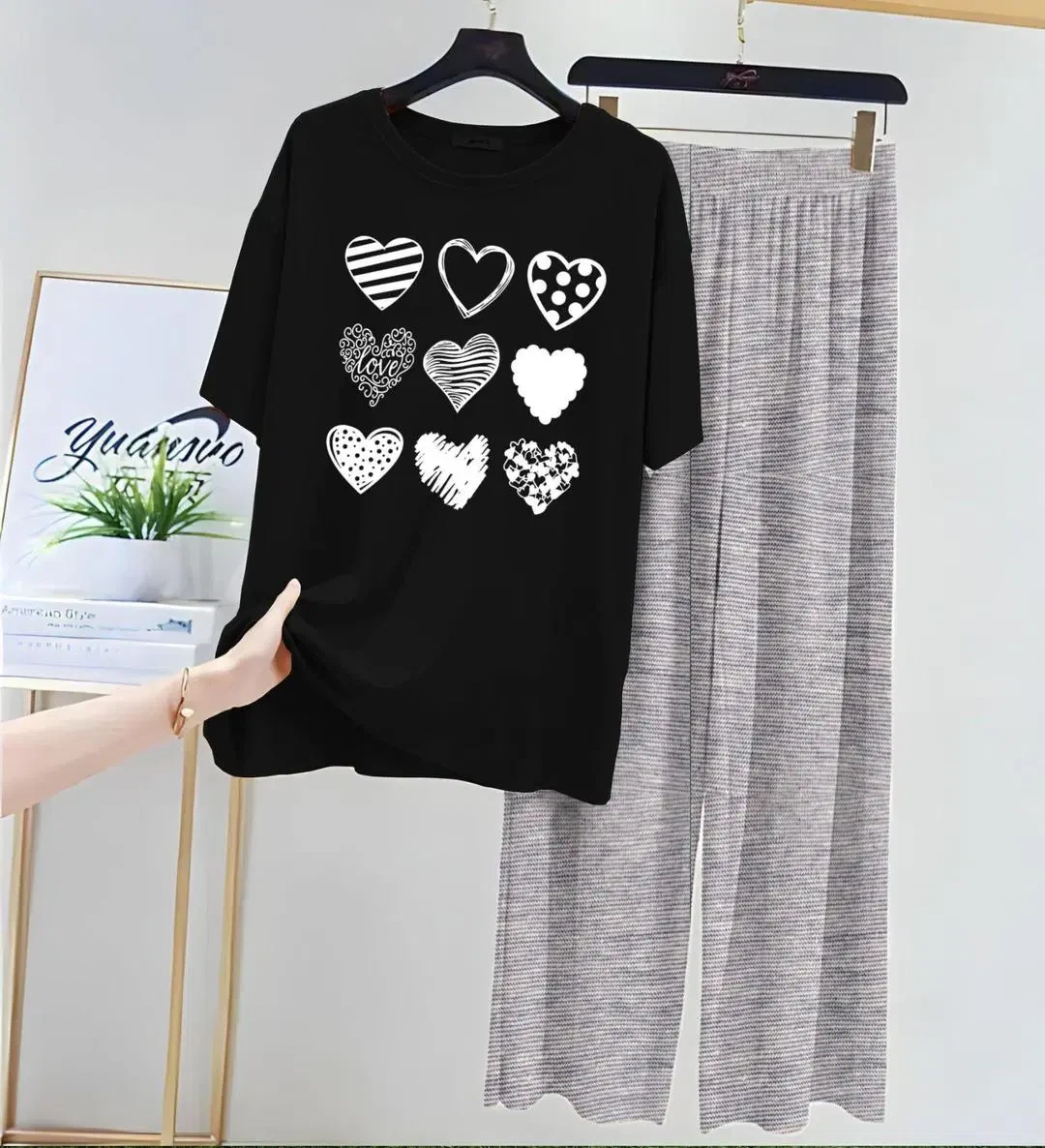 Stylish Printed Cotton Jersey Night Suit - 2 Pcs for Ultimate Comfort