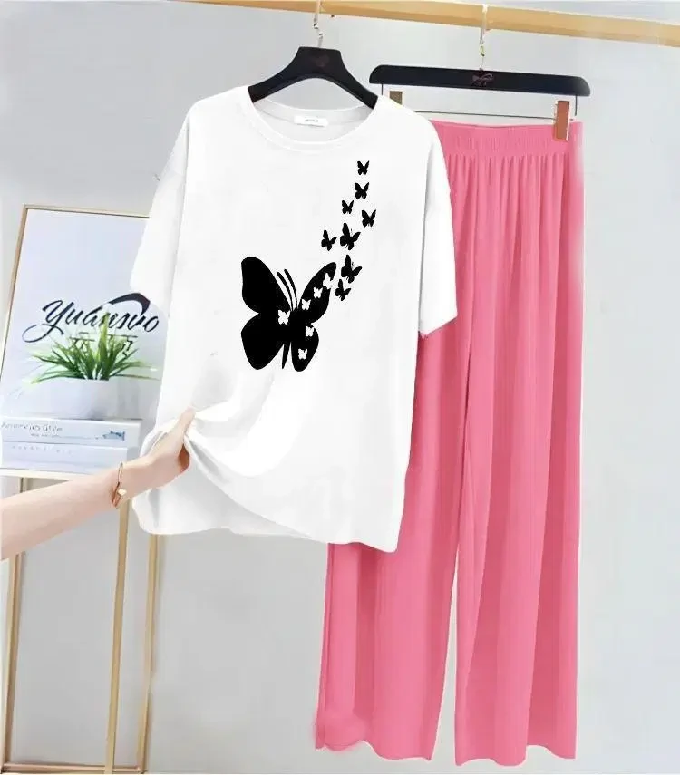 Comfortable Printed Jersey Night Suit Set - 2 Pcs