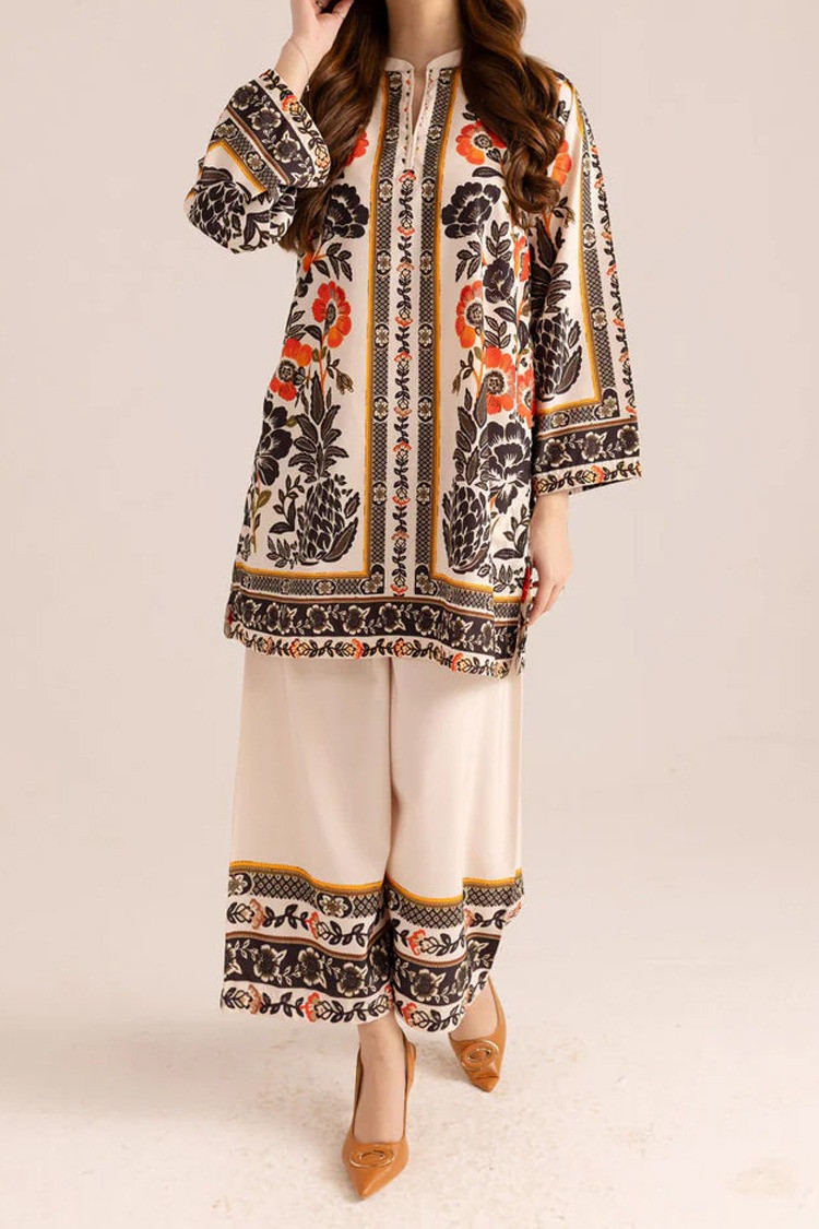 Stitched 2 piece printed shirt and printed trouser