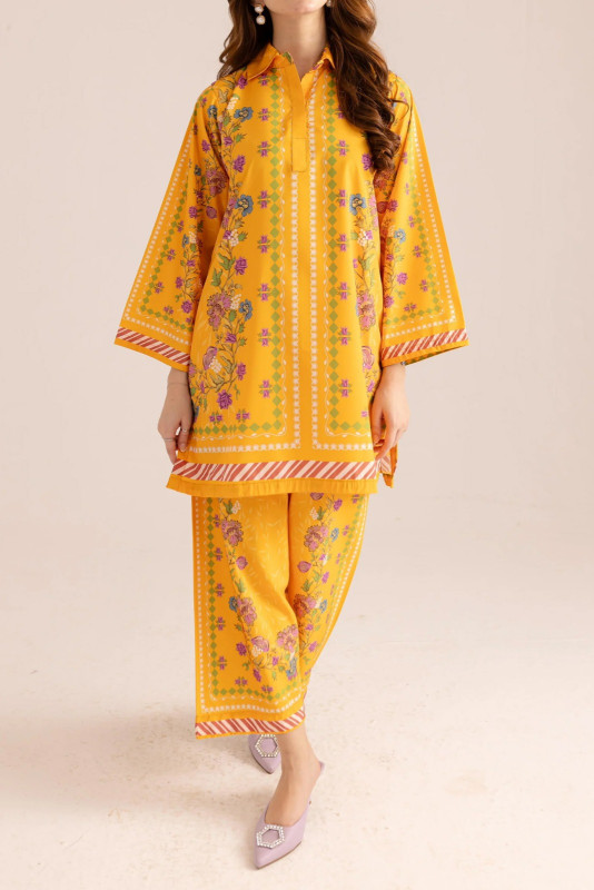 Titched 2 piece printed shirt and printed trouser